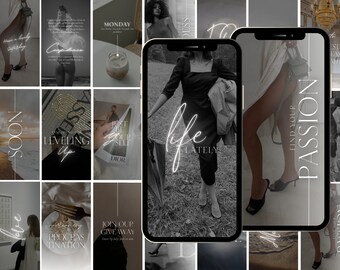 Instagram Reel Cover Templates, Canva Reel Covers, Neutral Reel Covers, Canva Templates for Coaches, Templates for Influencers, IG Reels