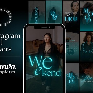 Ig Reel Rtext Layout Instagram Reel and Story Templates | Dark Preset Reel Cover Template ...