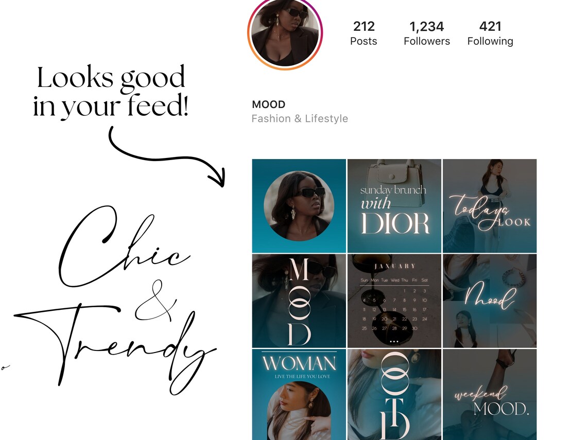 Instagram Reel Templates Minimal IG Reel Cover Template Etsy