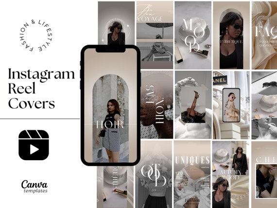 Instagram Reel and Story Templates Trendy Reel Cover Template Modern IG Reels  Covers Trendy Lifestyle and Fashion Reels Template 