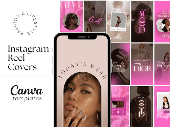 Instagram Reel Templates Minimal IG Reel Cover Template Modern Pink IG  Reels Covers Trendy Lifestyle and Fashion Reels Template 