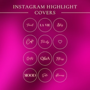 Instagram Highlight Covers | Pink Instagram Highlights | Minimal Instagram Highlight | Instagram Templates | Branding | Canva Templates