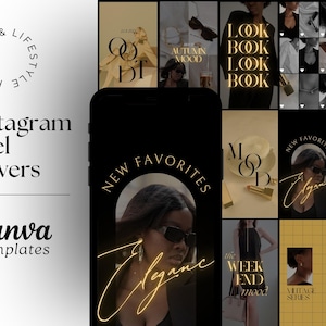 Instagram Reel And Story Templates | Dark Preset Reel Cover Template | Modern IG Reels Covers | Trendy Lifestyle And Fashion Reels Template
