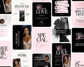 Pink Instagram Post Template, Luxury Instagram Posts for Content Creators, Coaches, Brands Aesthetic Insta Posts Social Media IG Templates
