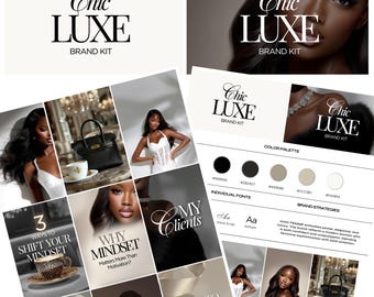 Lyxigt elegant varumärkeskit – Canva Instagram-mallar, IG- och AI-bilder för coacher