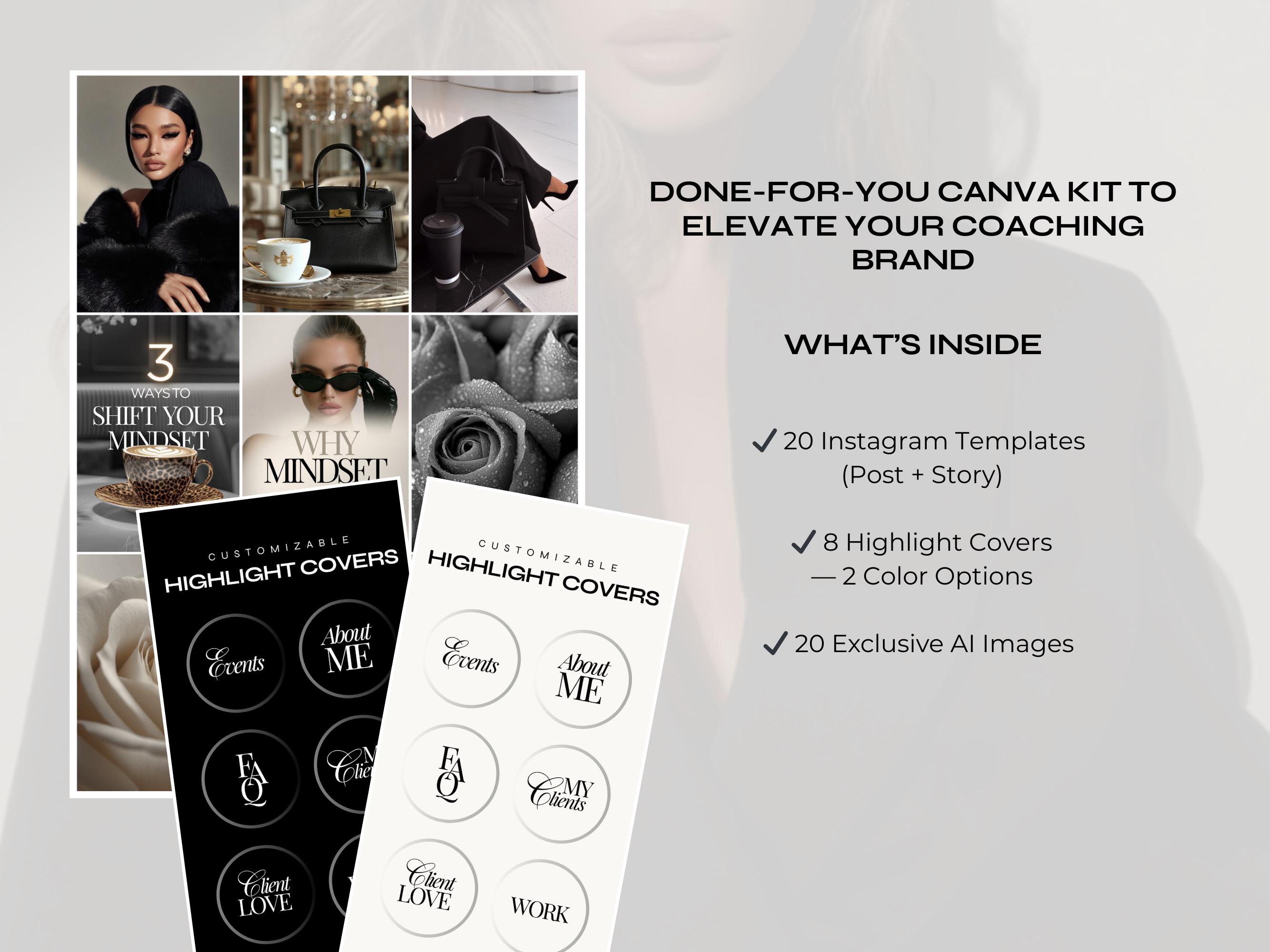 Luxury Elegant Brand Kit – Canva Instagram Templates, IG & Luxury Stock ...