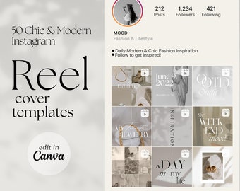 Fashion Instagram Reel Templates Minimal IG Reel Cover Template