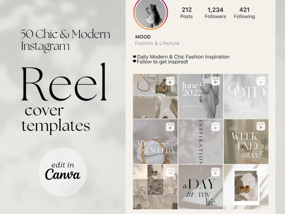Fashion Instagram Reel Templates Minimal IG Reel Cover Template Modern IG  Reels Covers Trendy Lifestyle and Fashion Reels Template -  Canada