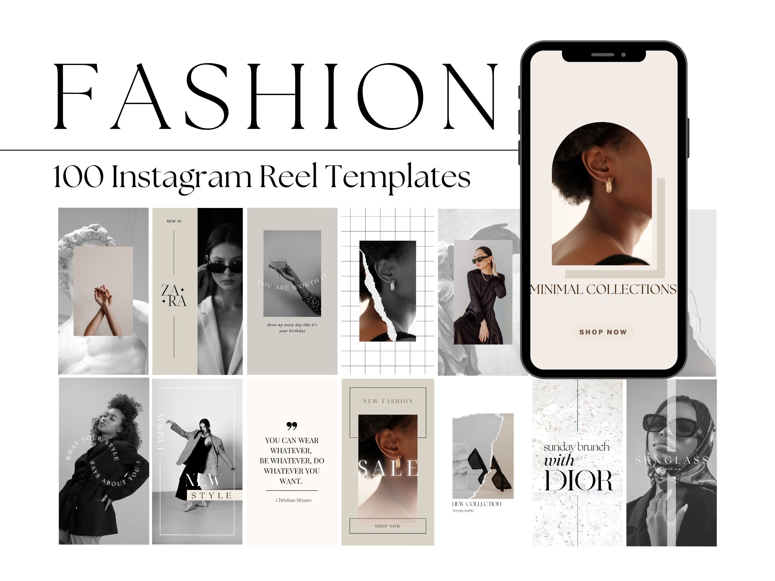 Instagram Reel Templates Minimal IG Reel Cover Template Modern IG