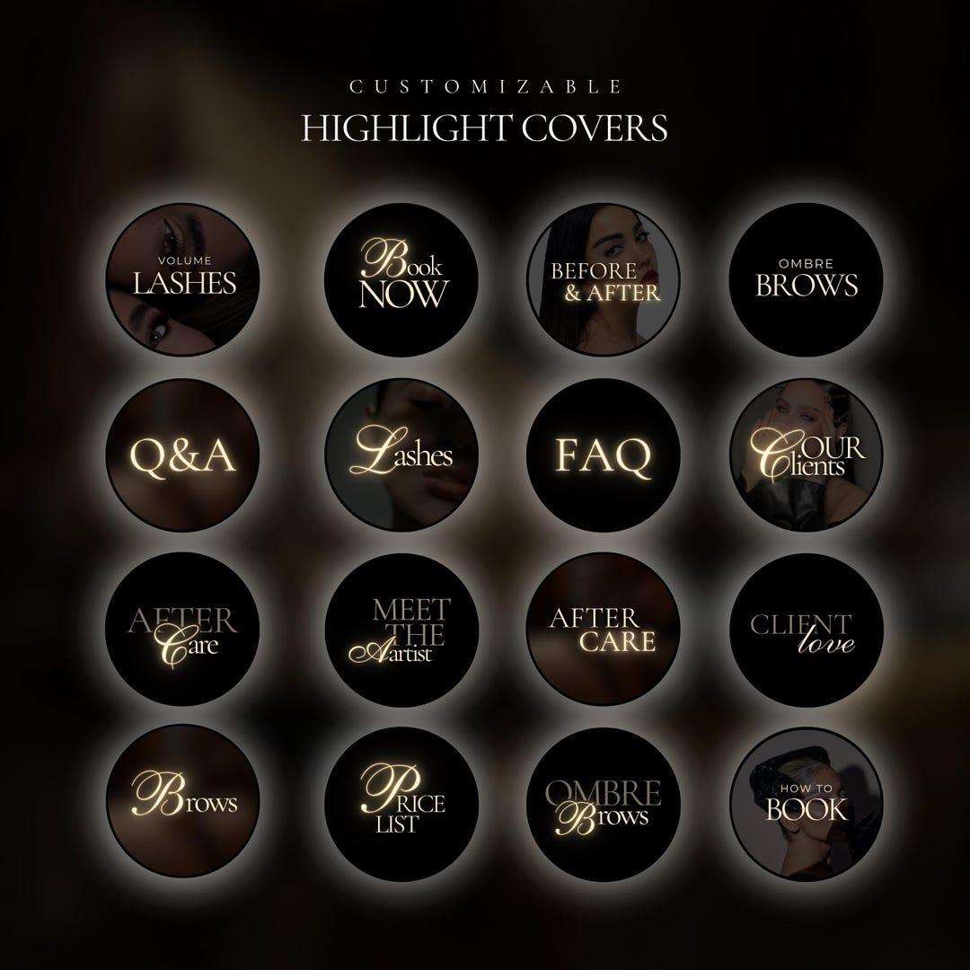 Instagram Highlight Covers Elegant | | Instagram Highlights Template ...
