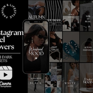 Dark Preset Instagram Reel Templates | Dark IG Reel Cover Template | Modern IG Reels Covers | Trendy Lifestyle And Fashion Reels Template