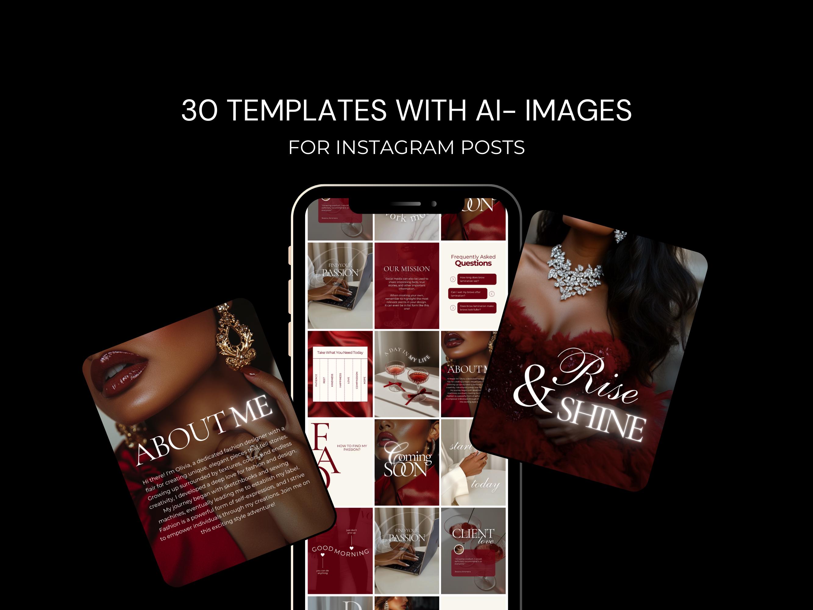 Canva Instagram Templates Bundle, Editable Posts & Stories, Social ...