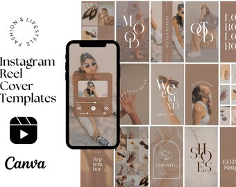 Instagram Reel And Story Templates | Brown Preset Reel Cover Template | Modern IG Reels Covers | Trendy Lifestyle And Fashion Reels Template