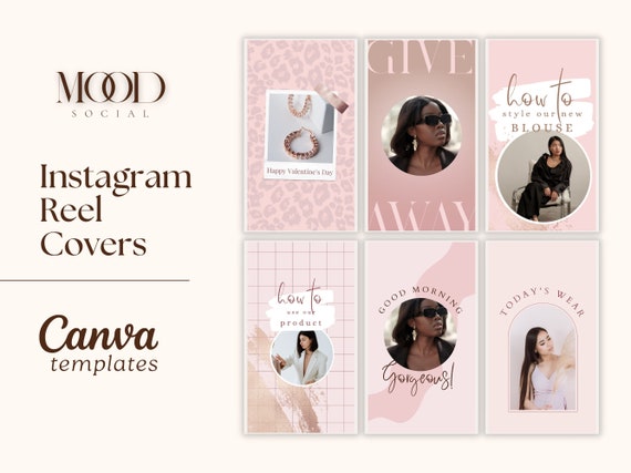 Instagram Reel Templates Minimal Pink Preset Reels Cover Template Modern IG  Reels Covers Trendy Lifestyle and Fashion Reels Template 