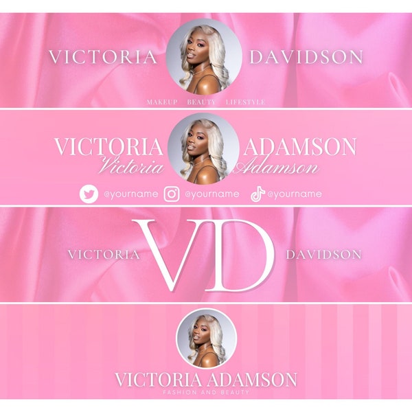 Youtube Banner Templates | Youtube Branding | Pink Youtube Banner | Youtube branding kit | Minimalist Youtube Templates | Youtube Thumbnails