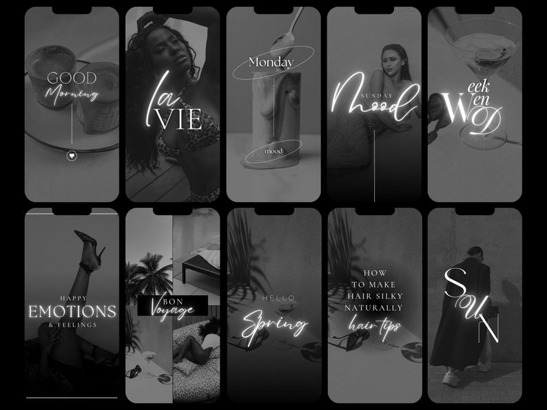 Minimal Instagram Reel Templates Reel Cover Template Modern IG Reels