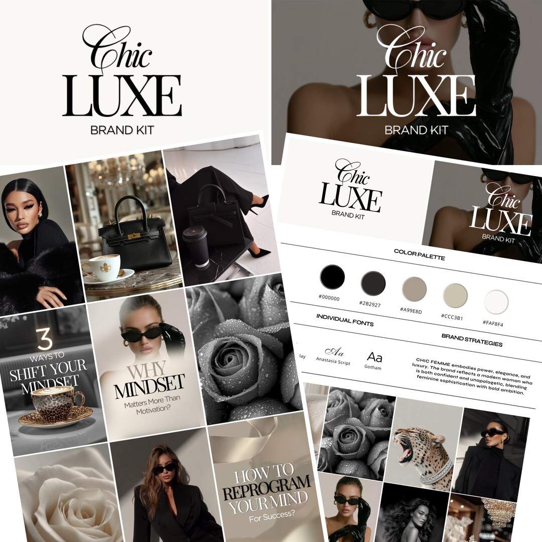 Luxury Elegant Brand Kit – Canva Instagram Templates, IG & Luxury Stock ...