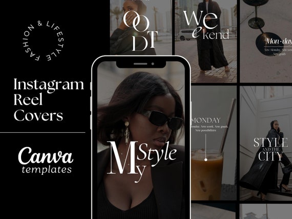 Dark Preset Instagram Reel Templates Dark IG Reel Cover Template Modern IG Reels  Covers Trendy Lifestyle and Fashion Reels Template 