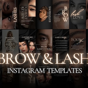 Brow Lamination Instagram template |Lash extension | Eyebrow Artist Instagram Post | Lash Lift Instagram Template | Lash Lamination Template