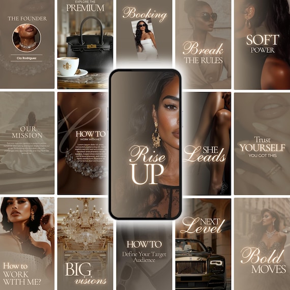 Instagram templates Canva, Instagram aesthetic, Instagram photos, Coaching Instagram, Canva Social Media Templates, brand kit, luxury brand