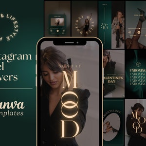 Instagram Reel Templates | Minimal IG Reel Cover Template | Modern IG Reels Covers | Trendy Lifestyle And Fashion Reels Template