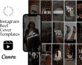 Instagram Reel And Story Templates | Dark Preset Reel Cover Template | Modern IG Reels Covers | Trendy Lifestyle And Fashion Reels Template