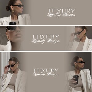 Luxury Brand Website Banner: Editable Template (Digital Download)
