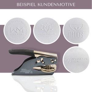 PRÄGESTEMPEL Mit Deinem Logo/Motiv, Individuell Personalisiert, Prägezange Personalisiert, Buchprägung & Scrapbooking zdjęcie 2