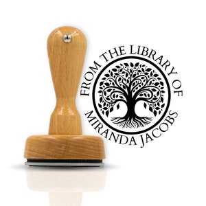 Exlibris Stempel Personalisiert - Buch Stempel 'From The Library Of' - Individuell mit deinem Namen