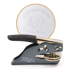 Timbro per goffratura personalizzato per ex libris – Pinze per goffratura di libri per carta – Regalo individuale per Natale e occasioni speciali