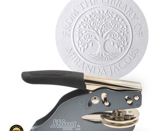 Exlibris embossing stamp personalized - book embossing pliers for paper - ideal as a gift, Christmas present or for special occasions