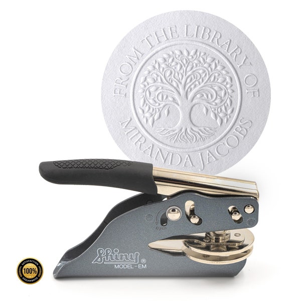 Exlibris embossing stamp personalized - book embossing pliers for paper - ideal as a gift, Christmas present or for special occasions