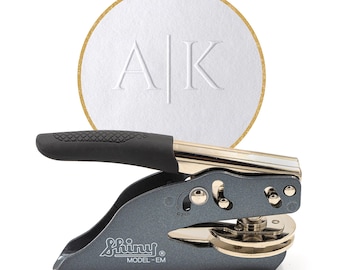 Personalized Embossing Stamp for Weddings – Embossing Pliers with Initials for Paper | Model &#39;Palace&#39; – Perfect for Invitations & Gifts
