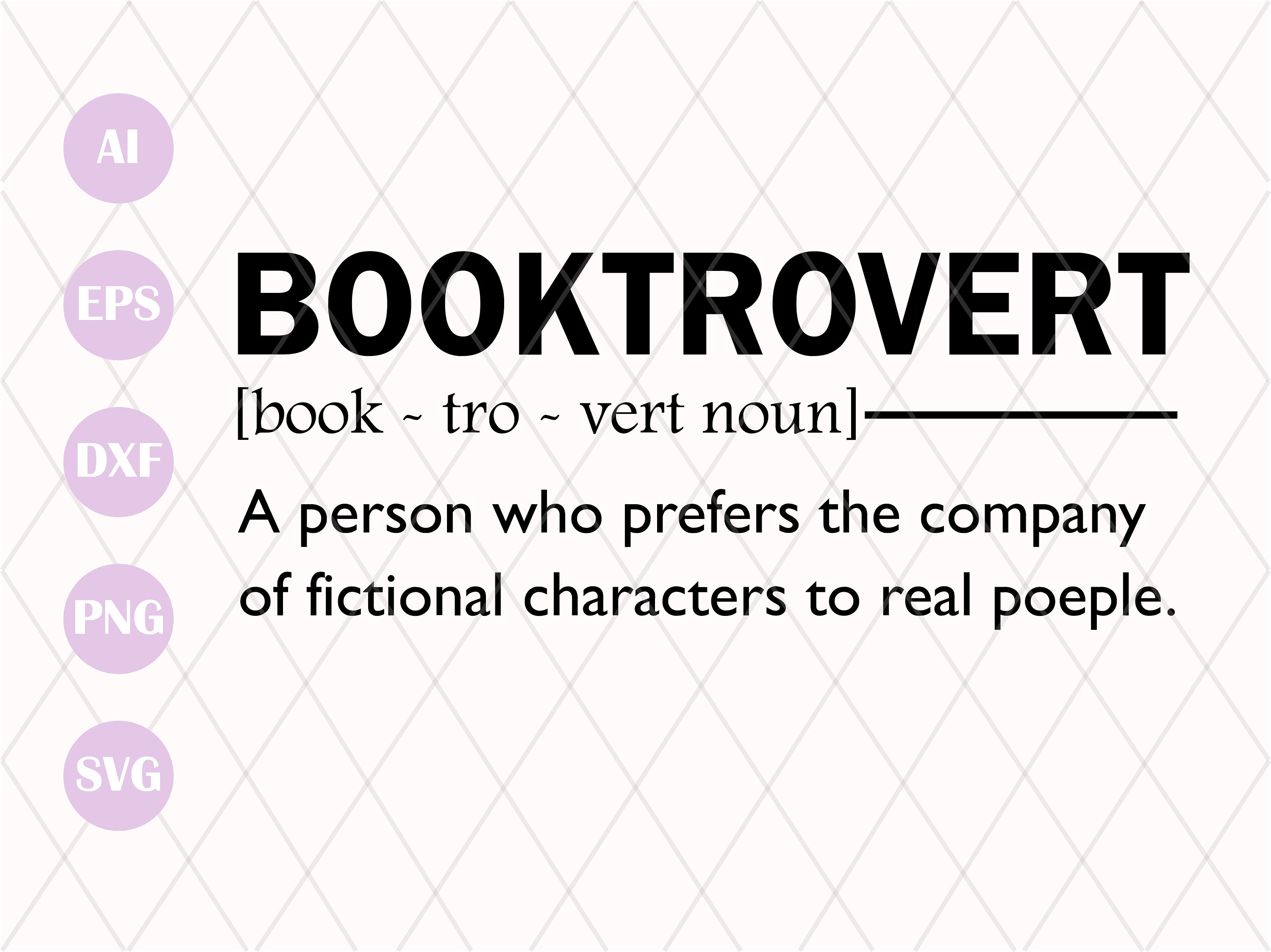 Booktrovert SVG Cut File Booktrovert Definition Svg Funny - Etsy