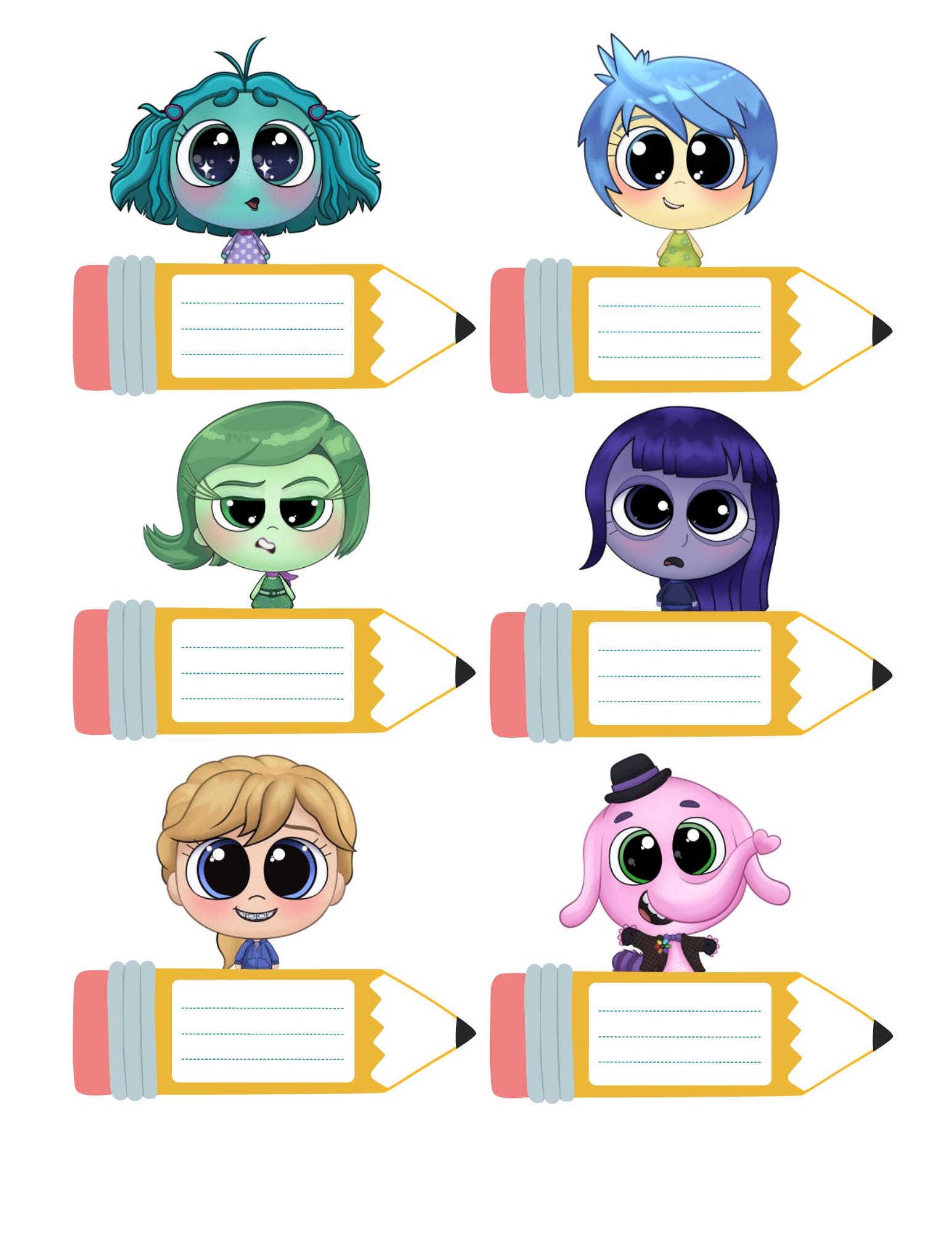 Inside Out 2 adesivos, Inside Out 2 PNG adesivos, Cute Inside Out 2 ...