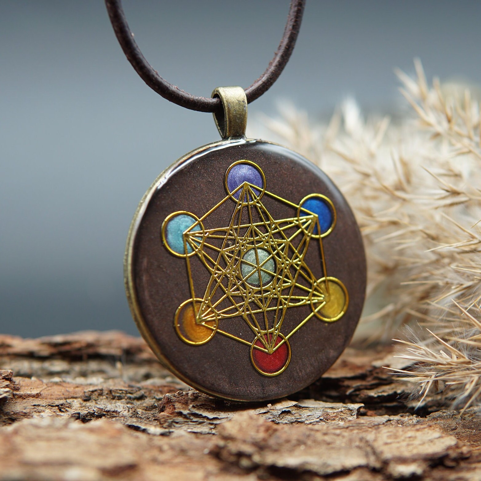Metatron Symbol Orgonite Amulet - Energy Pendant With Sacred Geometry ...