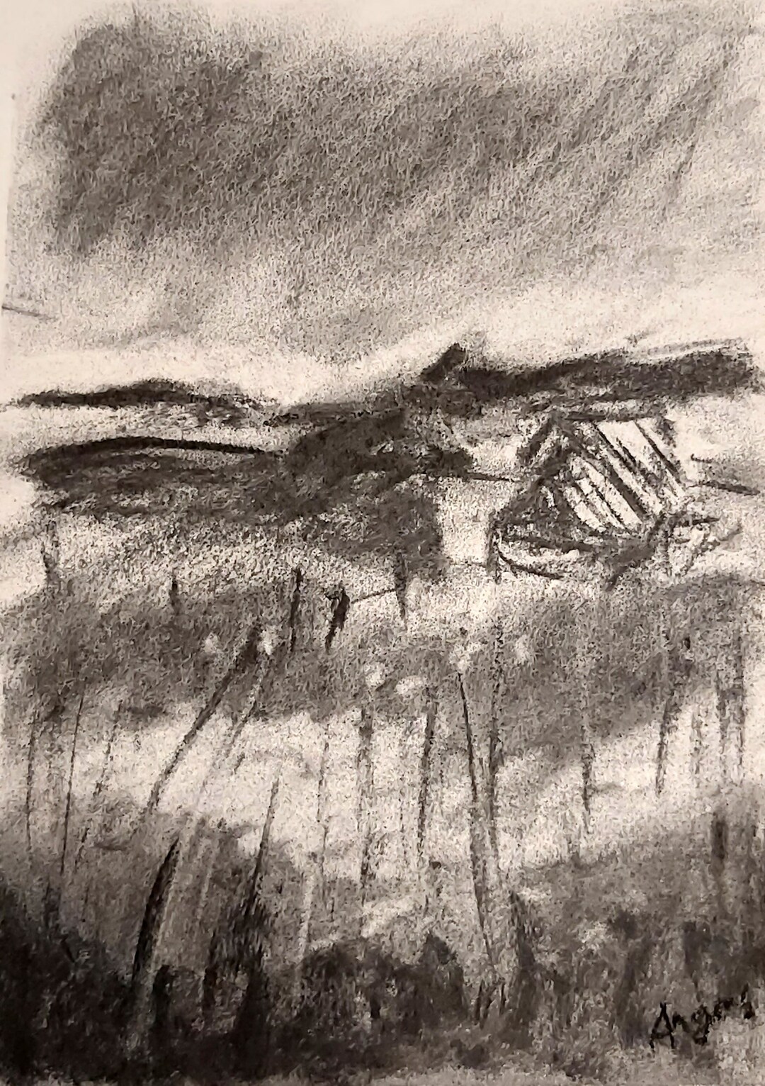 Charcoal Original Art Etsy