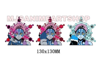Upper 3 Destructive Death Demon Anime Lenticular Shifting Sticker Decal
