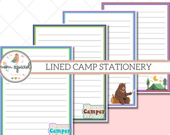 writing paper for letters Summer Camp Letters, Digital Camp Stationery Printable, Camp Letter Paper, Fill In Blank Camp Stationary, Camp Note Download, Summer Camp