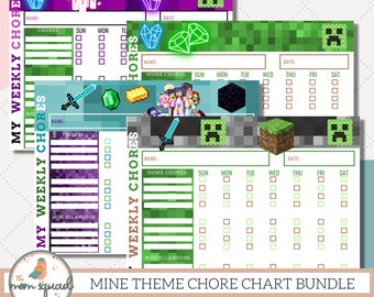 Mine Theme Chart - Etsy New Zealand