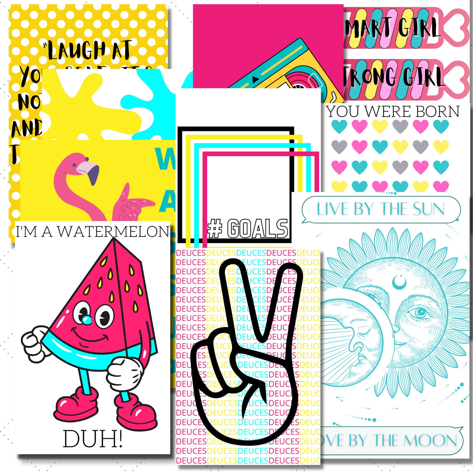 Tween Bedroom Decor Tween Art Wall Collage Kit Tween Etsy