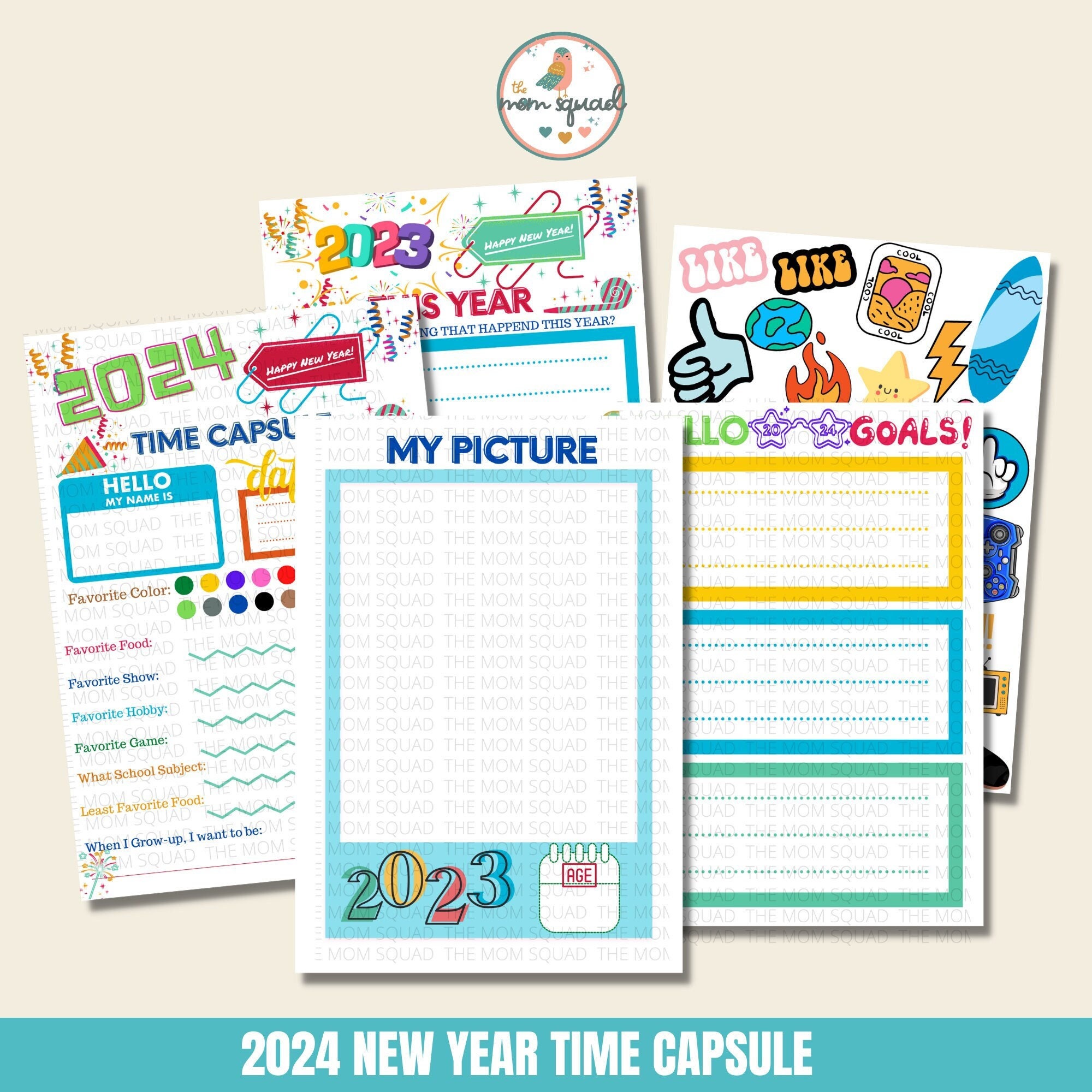 New Year's Kids Time Capsule Printables 2023 Year in - Etsy