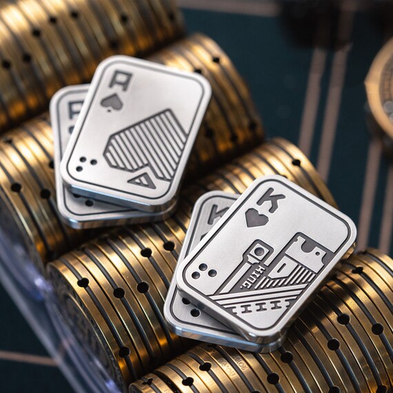 LAUTIE Shuffle V2 Poker AA KK Slider Fidget Toy Stainless Etsy Australia