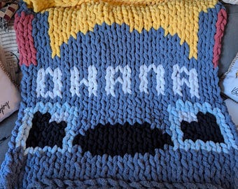 Ohana Stitch Chunky Knit Blanket Pattern