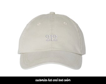 212 - Area Code - NYC - New York - City Embroidered Cap