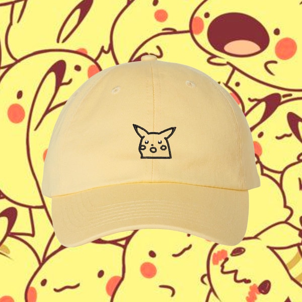 Surprised Pikachu - Pokemon - Anime - Gaming - Gamer - Video Games - Embroidered Hat