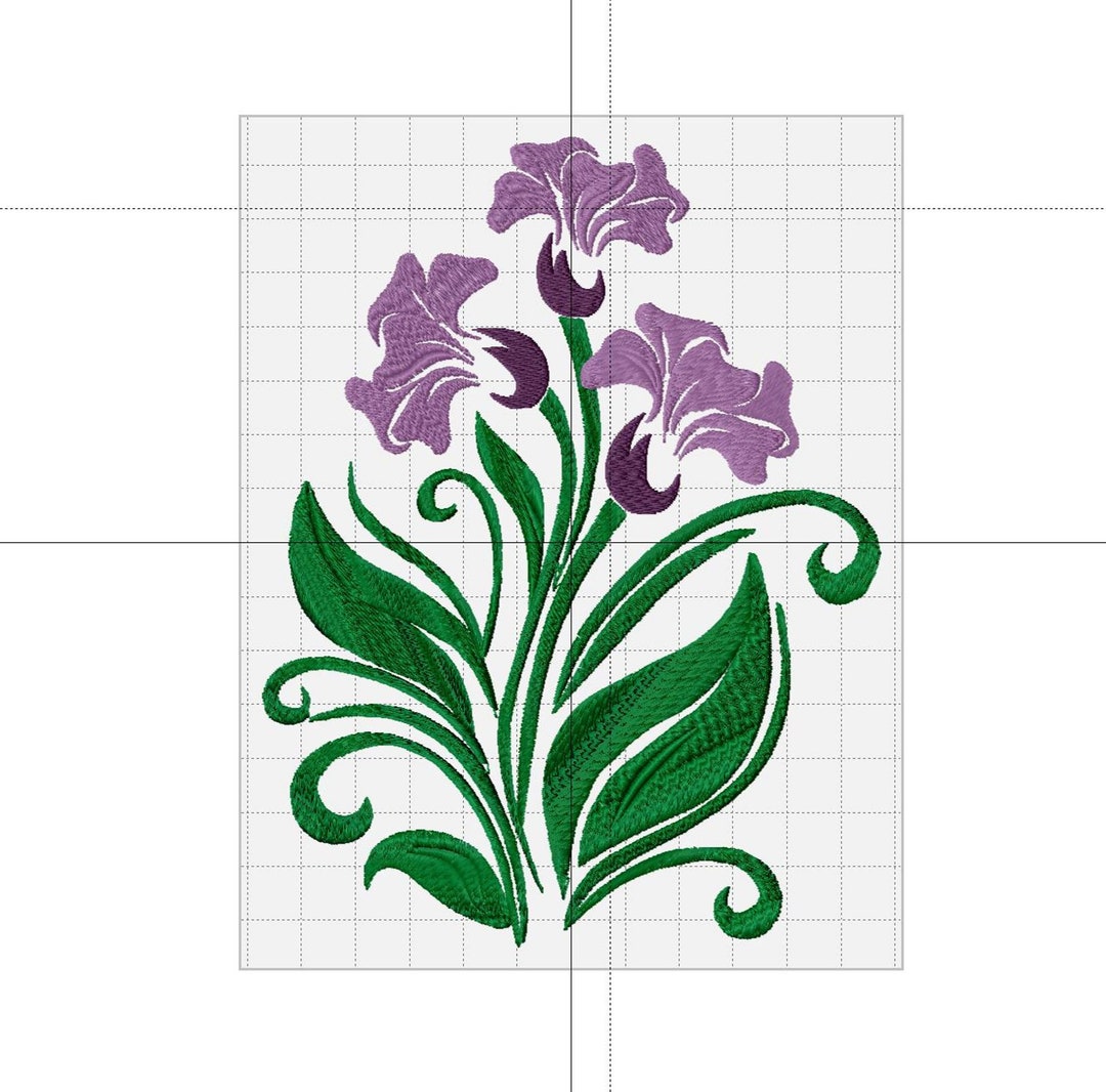 Flowers Embroidery Design, Machine Embroidery File, Instant Download - Etsy