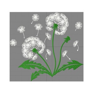 Embroidery design Dandelions, Machine embroidery file, Instant download, Embroidery Pattern
