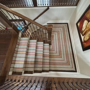 Wool Runner Rug, Multicolored Striped Handloom Design for Indoor and Outdoor Use image 3