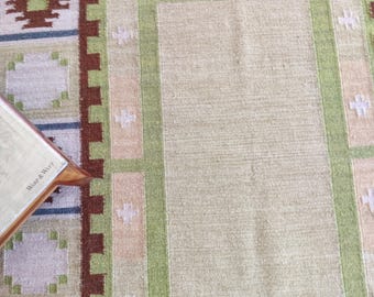 Modern Multicolor Design Rug, Handwoven Geometric Wool Rug, Tribal Flatweave Carpet, Rug for Living Room & Bedroom Rug, Boho Style 8x10 FT